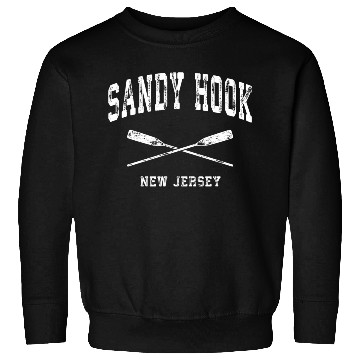 Discover Sandy Hook New Jersey Nautical Crossed Oars Sweatshirts