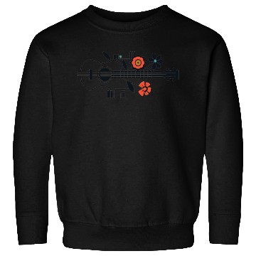 Discover Guitar and Flower Design Sweatshirts