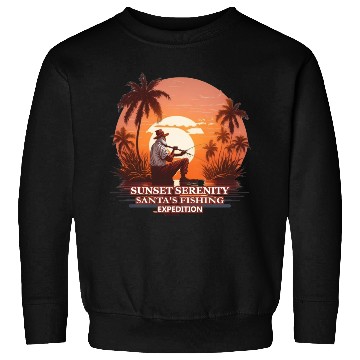 Discover Fishing Santa river t shit design Sweatshirts