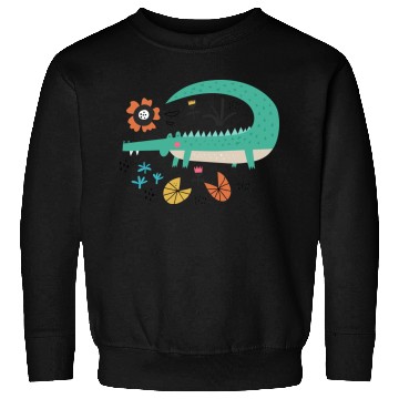 Discover Happy Green Crocodile Sweatshirts