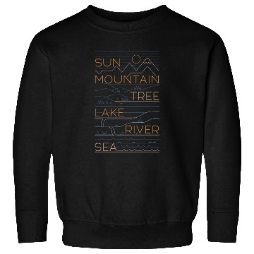 Discover Sun Mountains Trees Lake Sea Love Sweatshirts