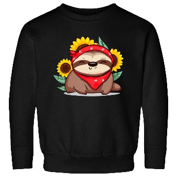 Discover Sunflower sloth with bandana Sweatshirts