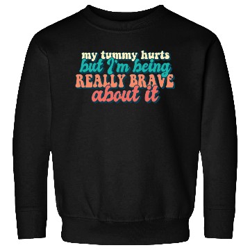 Discover Tummy Ache Survivor My Tummy Hurts Funny Food Sweatshirts