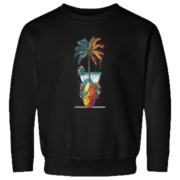 Discover Surfboard beach island Sweatshirts