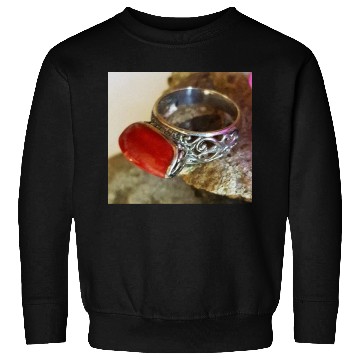 Discover Red Coral sterling silver ring for women Sweatshirts