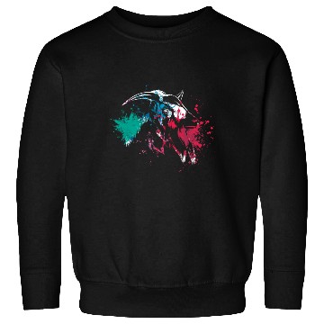 Discover Colerfull Splash Art Farm animals Goat head Sweatshirts