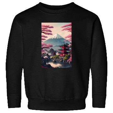 Discover Asia Landscape Serene Mount Fuji Sweatshirts