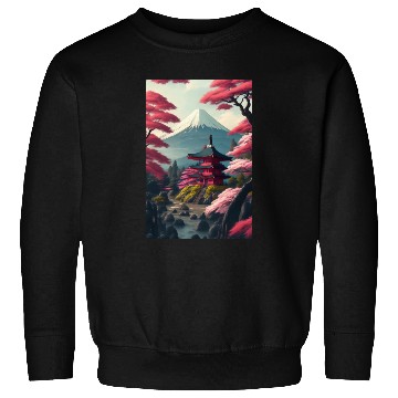 Discover Asia Landscape Serene Mount Fuji Sweatshirts