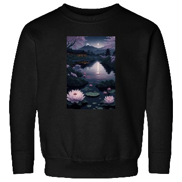 Discover Asia Landscape by night Serene Mount Fuji Sweatshirts
