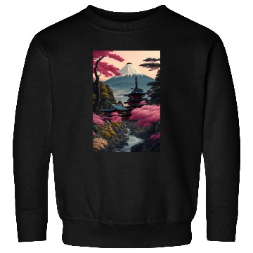 Discover Asia Landscape Serene Mount Fuji Sweatshirts