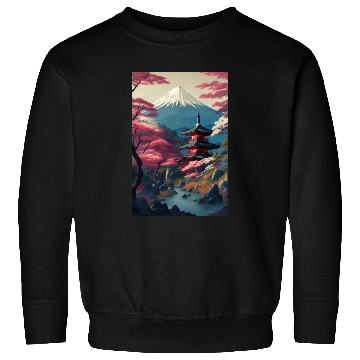 Discover Asia Landscape Serene Mount Fuji Sweatshirts