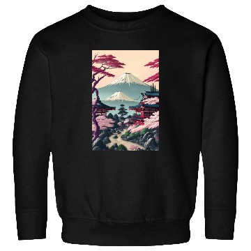 Discover Asia Landscape Serene Mount Fuji Sweatshirts