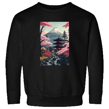Discover Asia Landscape Serene Mount Fuji Sweatshirts