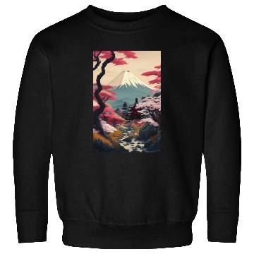 Discover Asia Landscape Serene Mount Fuji Sweatshirts