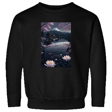 Discover Asia Landscape by night Serene Mount Fuji Sweatshirts