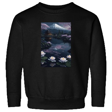 Discover Asia Landscape by night Serene Mount Fuji Sweatshirts