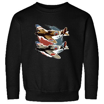 Discover Pilot Spitfire Airplane Aviator Military Sweatshirts
