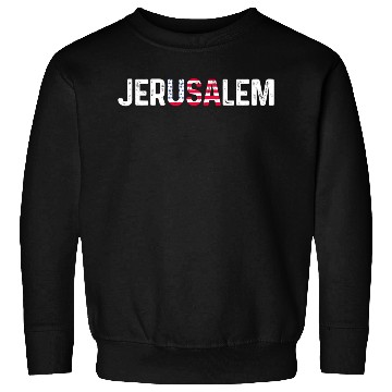 Discover Jerusalem Usa America Flag Israel Sweatshirts