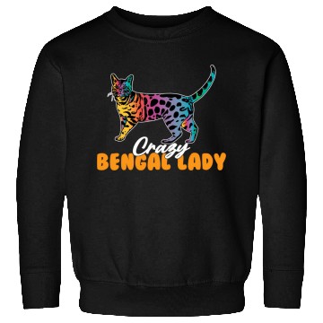 Discover Crazy Bengal Lady Bengal Sweatshirts