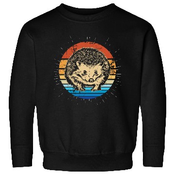Discover Retro Vintage Hedgehog Lover Sunset Hedgehog Sweatshirts