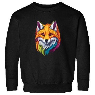 Discover Colorful Fox Portrait Sweatshirts