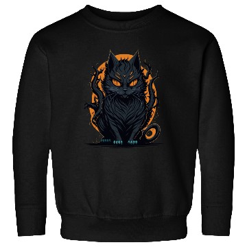 Discover A scary cat Halloween character Sweatshirts design