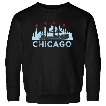Discover Chicago Skyline Race Car Sweatshirts