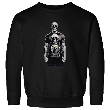 Discover a person held by a skeleton Sweatshirts