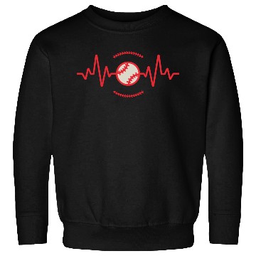 Discover Baseball Lover Heart Beat Baseball Sweatshirts