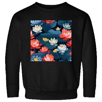 Discover Serenity Blooms: Timeless Lotus Pattern Sweatshirts