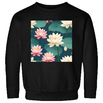 Discover Serenity Blooms: Timeless Lotus Pattern Sweatshirts