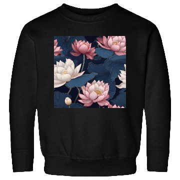 Discover Serenity Blooms: Timeless Lotus Pattern Sweatshirts