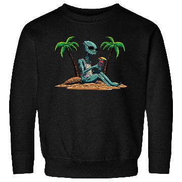 Discover Alien on the beach Sweatshirts