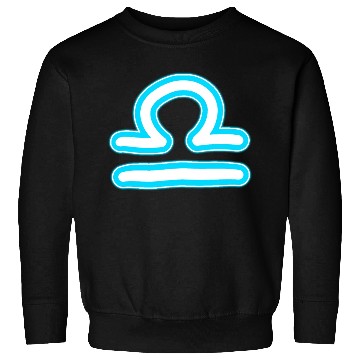 Discover Libra Zodiac Sign Neon Blue Sweatshirts