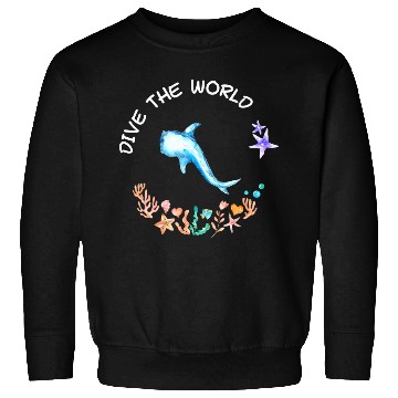 Discover Dive The World Scuba Scuba Diving Ocean Lovers Sweatshirts