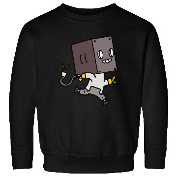 Discover Running Kid Robot Smiling Sweatshirts