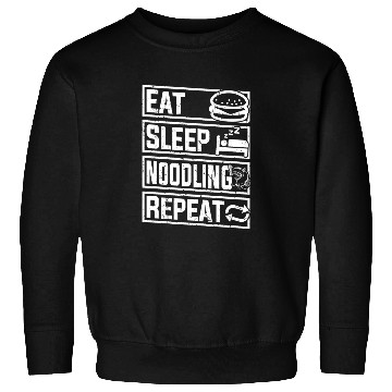 Discover Noodler Eat Sleep Noodling Repeat Flathead Fish Sweatshirts