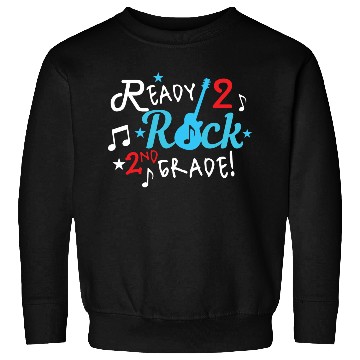Discover Ready To Rock 2nd Grade Guitar Theme Boy Sweatshirts