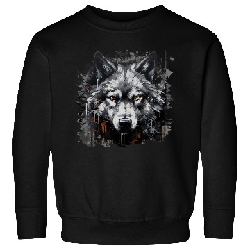 Discover The Lone Wolf. Urban Hunter, Graffiti Style. Sweatshirts