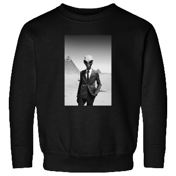 Discover Alien Suited Up at Giza Pyramids Sweatshirts