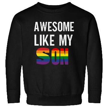 Discover Awesome Like My Son Pride Rainbow Flag Sweatshirts