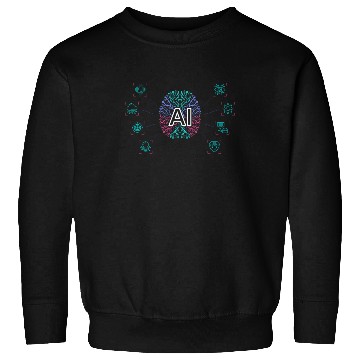 Discover AI - AI Brain & AI Artificial Intelligence Sweatshirts