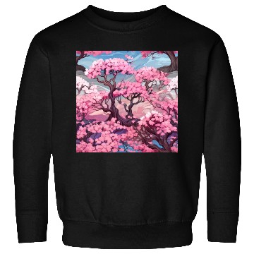 Discover Anime Euphoria: Fantasy Cherry Blossom Dreamscape Sweatshirts