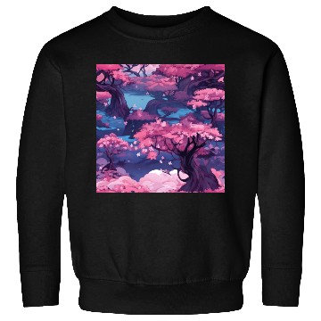 Discover Anime Euphoria: Fantasy Cherry Blossom Dreamscape Sweatshirts