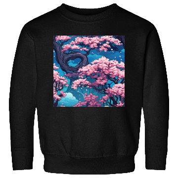 Discover Anime Euphoria: Fantasy Cherry Blossom Dreamscape Sweatshirts