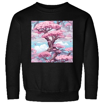 Discover Anime Euphoria: Fantasy Cherry Blossom Dreamscape Sweatshirts