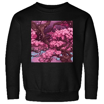 Discover Anime Euphoria: Fantasy Cherry Blossom Dreamscape Sweatshirts