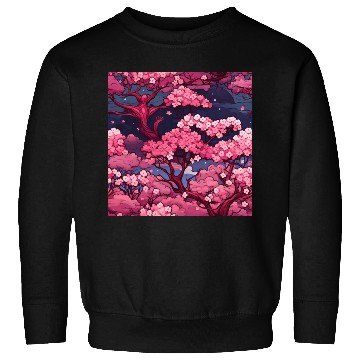 Discover Anime Euphoria: Fantasy Cherry Blossom Dreamscape Sweatshirts