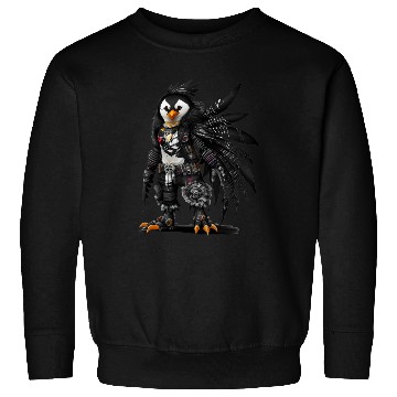Discover Punkrock Penguin with large feathers Sweatshirts