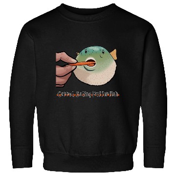 Discover Carrot Eating Pufferfish Meme Sweatshirts